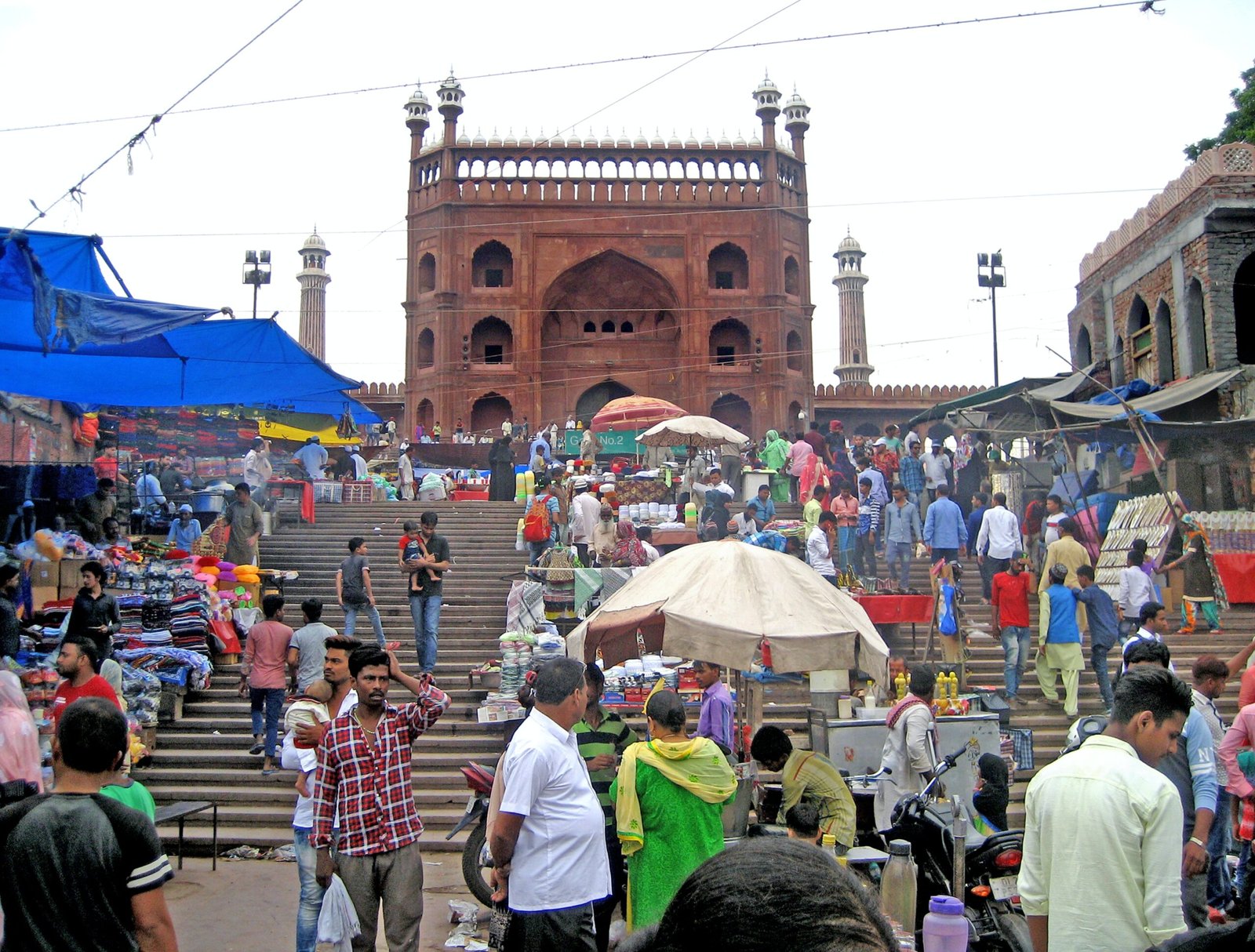 Jama Masjid main gate in Old Delhi during an Islamic Heritage Tour of India