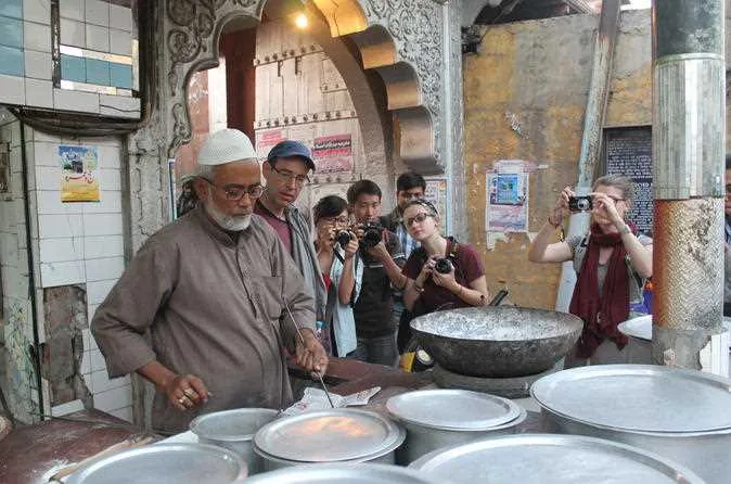 Delicious Hyderabadi biryani and kebabs at a Halal-certified restaurant in Agra.