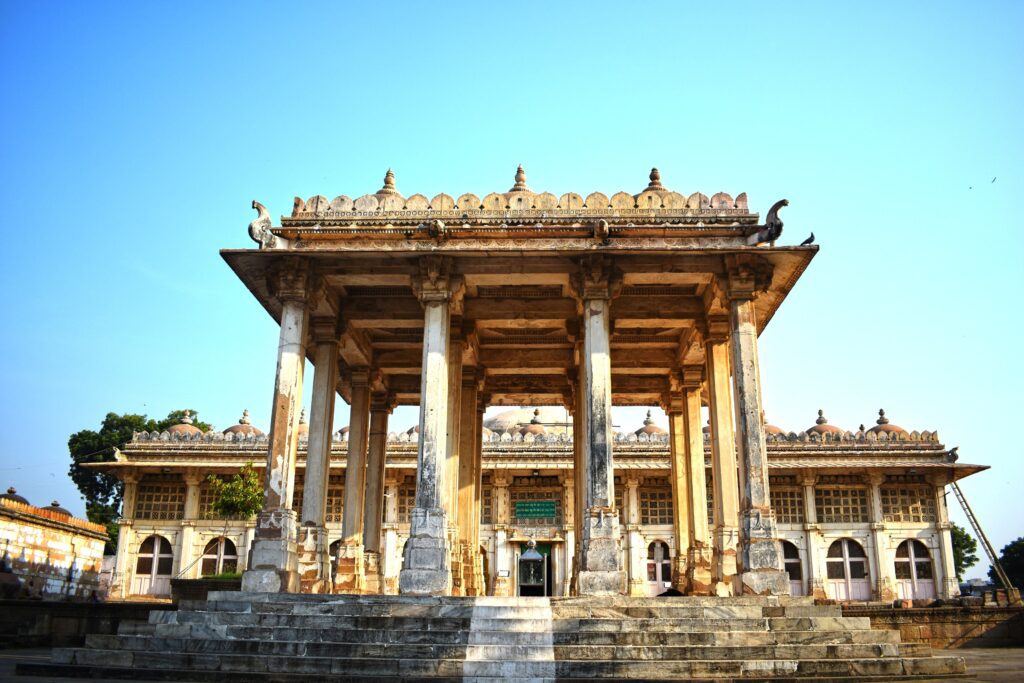 A guided heritage walk through the old city of Ahmedabad, part of a 7-day Muslim-friendly Golden Triangle tour.
