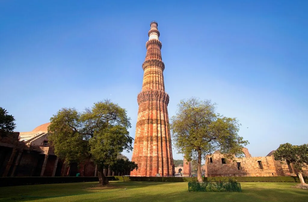 View of Qutub Minar Complex from the garden