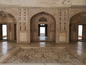 Diwan-i-Am, the hall of public audience within Agra Fort's Mughal royal complex