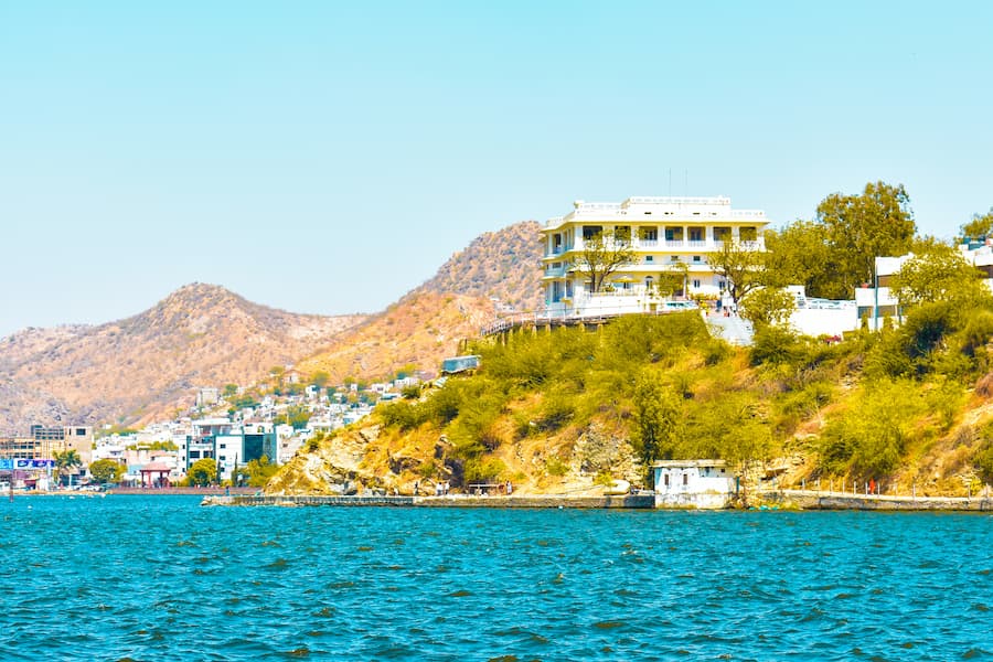 Muslim family enjoying a peaceful visit to Ana Sagar Lake, Ajmer