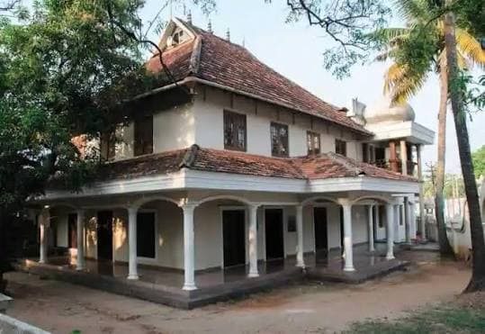 The distinctive wooden ceiling of Calvathy Mosque in Kochi, a rare example of Kerala's minaret-free Islamic architecture
