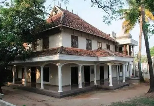 The distinctive wooden ceiling of Calvathy Mosque in Kochi, a rare example of Kerala's minaret-free Islamic architecture