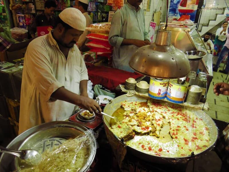 Iconic shahi tukda, jalebi and chaat street food treats in Chandni Chowk, Jama Masjid, Old Delhi