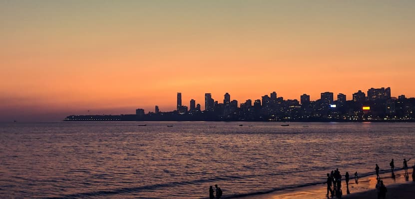 Chowpatty Beach's white sands and mesmerizing sunset views in the heart of Mumbai