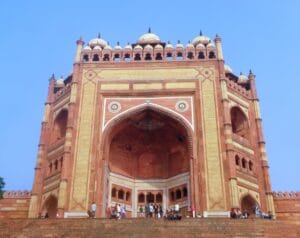 Buland Darwaza's towering gateway at Fatehpur Sikri, Emperor Akbar's Mughal capital