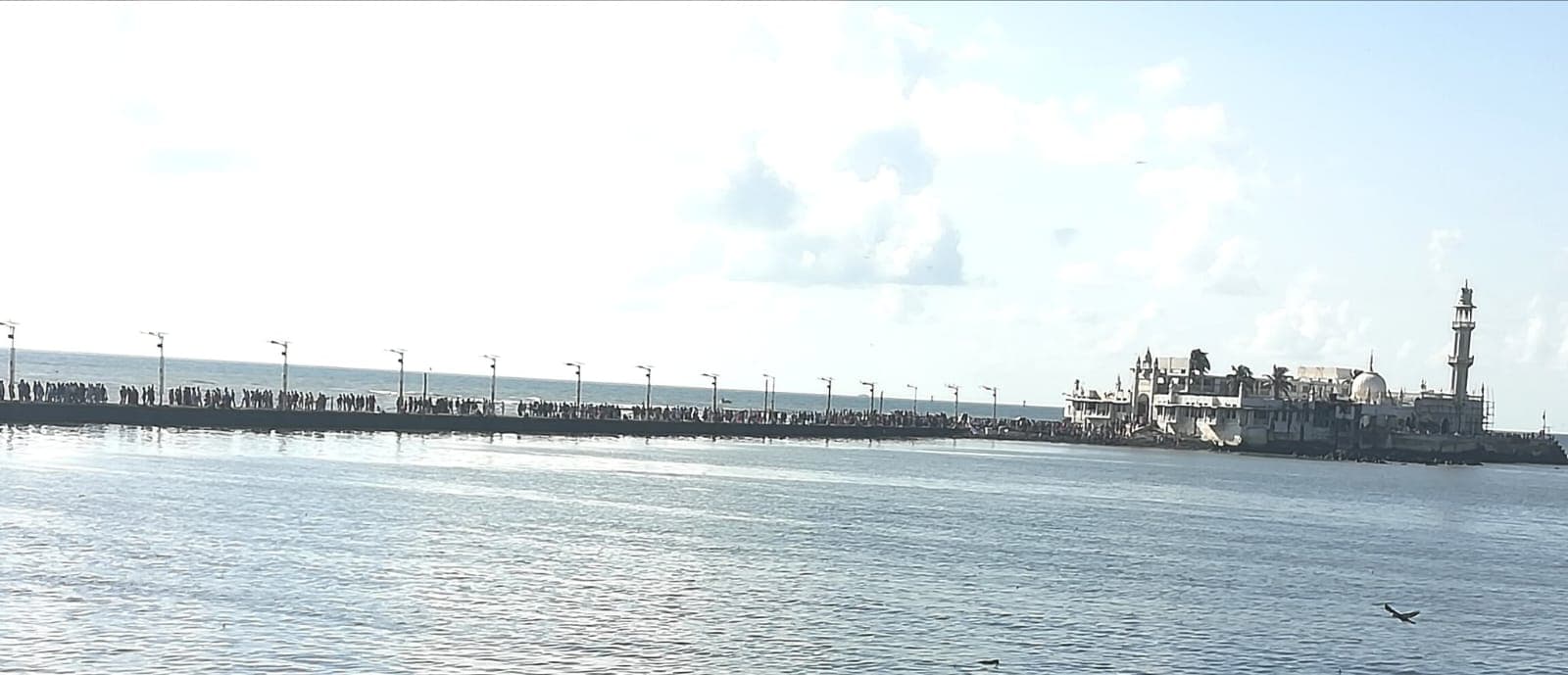 Dargah Haji Ali rising from the Arabian Sea on a Mumbai Ziyarat tour