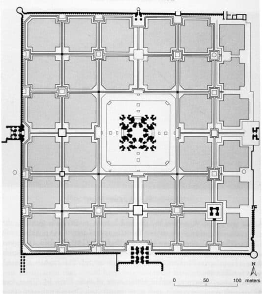 Humayun's Tomb's char-bagh garden, its four-quadrant design inspired by the Quran's description of paradise