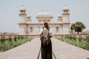 Itmad-ud-Daulah's Tomb, often called the 'Baby Taj,' showcasing intricate marble inlay work