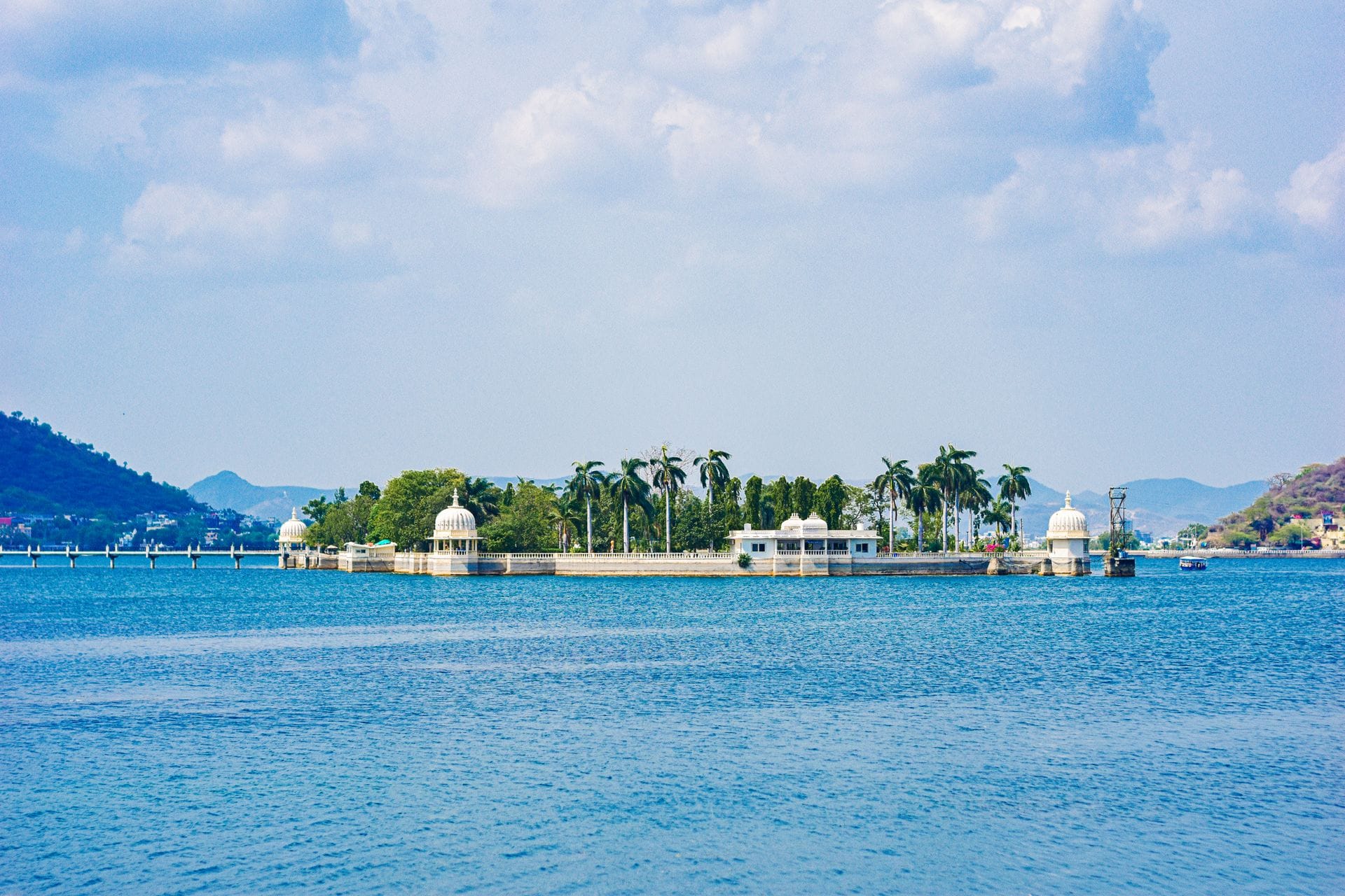 Muslim honeymoon couple enjoying a secluded visit to Jag Mandir island, Udaipur