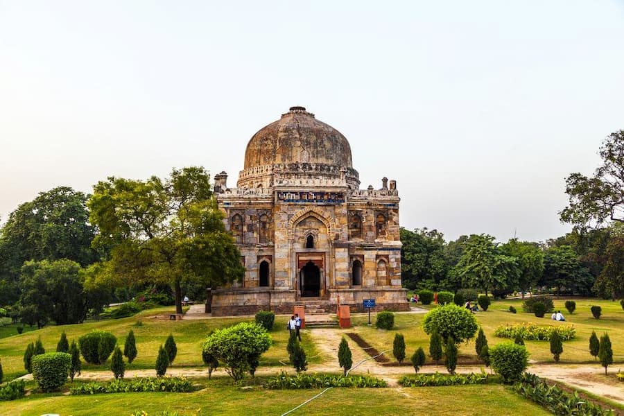 The Sheesh Gumbad tomb within Lodhi Garden, a Sayyid-Lodi era heritage site in Delhi