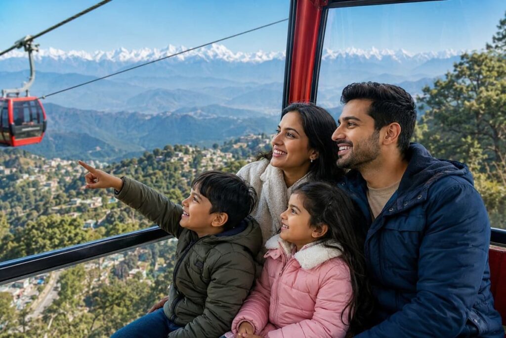 Cable car ride at Gun Hill Point with Himalayan views