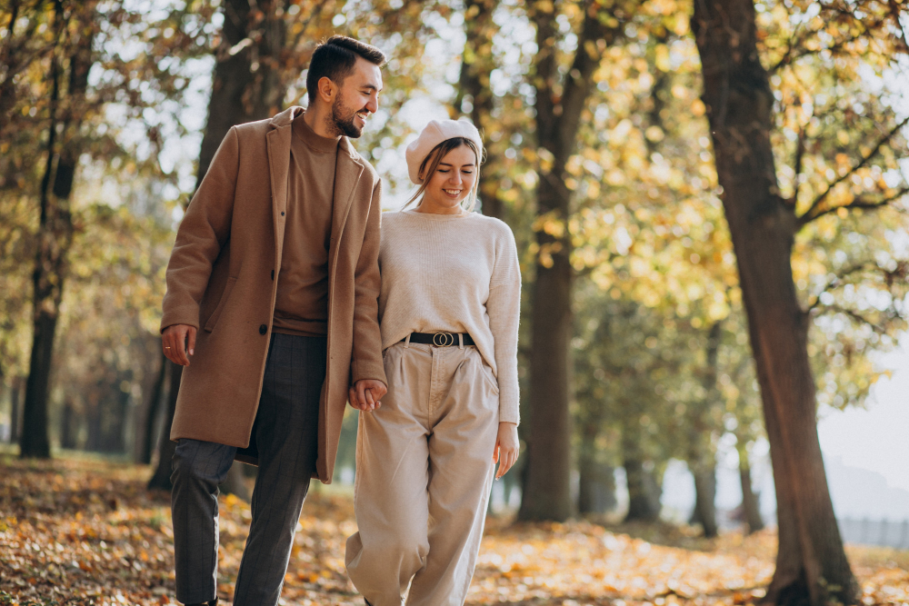 Muslim couple enjoying a honeymoon trip in Mussoorie