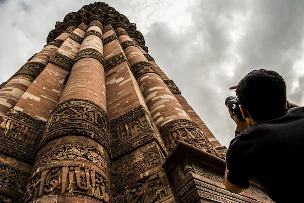 The UNESCO-listed Qutb Minar, a symbol of Indian Islamic heritage in Delhi