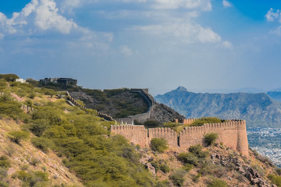 Panoramic views of Ajmer from the historic Taragarh Fort