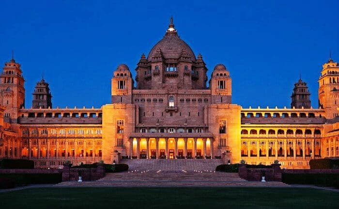 Muslim travelers visiting Umaid Bhawan Palace in Jodhpur, Rajasthan