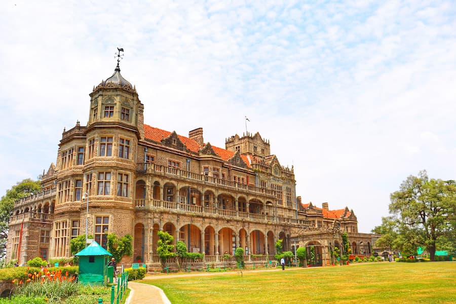 Muslim family visiting the historic Viceregal Lodge on a Shimla heritage walk