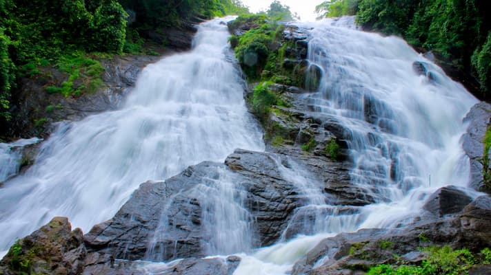 Muslim family at Abbey Falls near Madikeri, a Coorg highlight of this Bangalore Mysore Coorg Tour