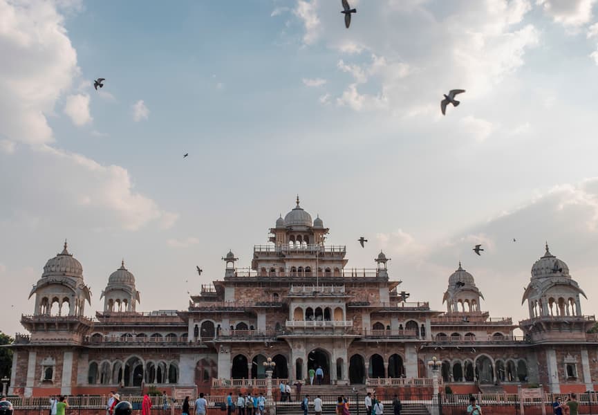 Albert Hall Museum's Indo-Saracenic architecture, designed to welcome King Edward VII in Jaipur