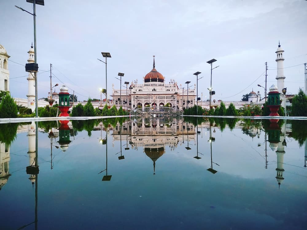 The golden dome and chandeliers of Chota Imambara, Lucknow's "Palace of Lights"