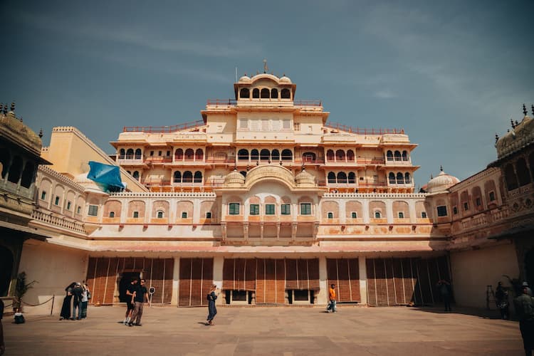 One of City Palace's ornate courtyards, showcasing Jaipur's royal architectural legacy