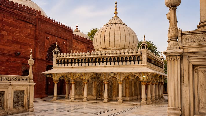 The Dargah of Hazrat Nizamuddin Auliya in Delhi, the living heart of the Chishti Sufi order
