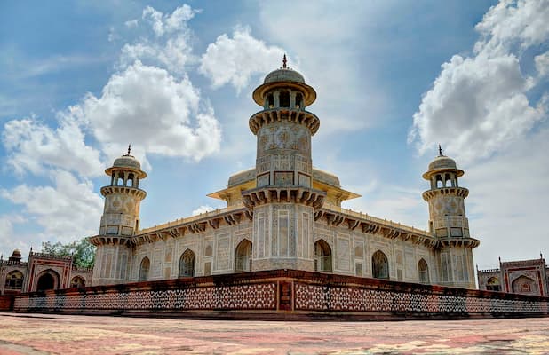 Itmad-ud-Daulah's Tomb, the 'Baby Taj,' a Mughal heritage highlight on this Golden Triangle Muslim Tour in Agra