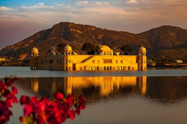 Jal Mahal appearing to float on its lake, a scenic stop near Jaipur