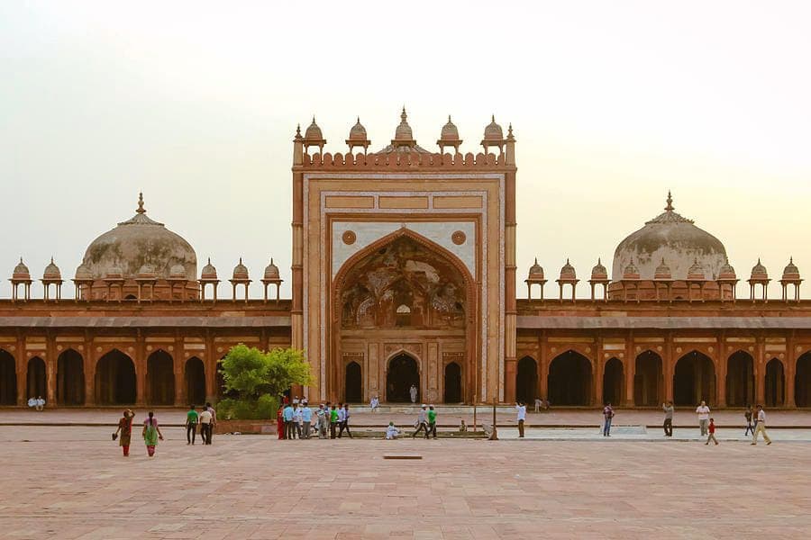 The courtyard of Jama Masjid at Fatehpur Sikri, a spiritual core of the Mughal city