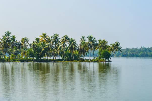 Muslim family at a lakeside resort in Kumarakom, Kerala