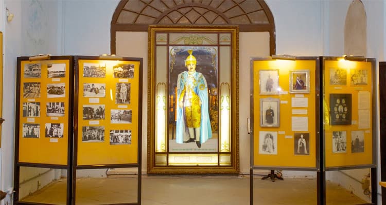 Royal artifacts at the Nizam Museum within Purani Haveli, Hyderabad City of Nizams