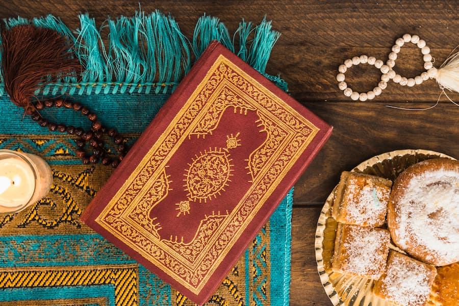 Prayer mat and Qibla compass, essential Halal travel packing items for India